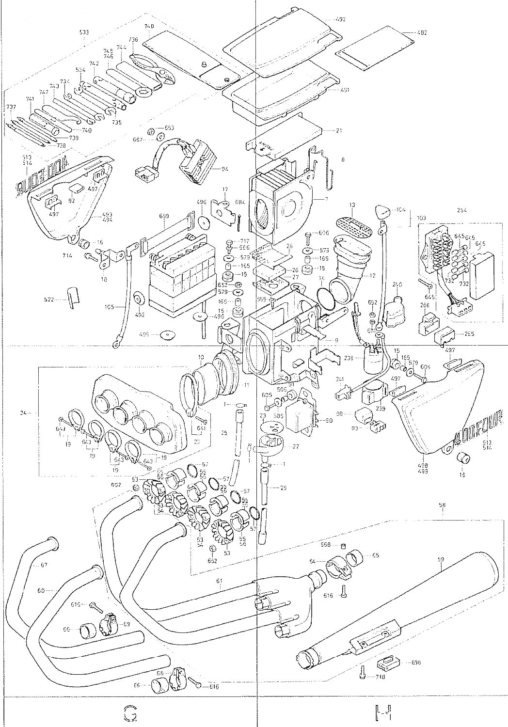 Frame group 1g,1h,2g,2h till Honda CB400F (FOUR) | Original Reservdelar ...