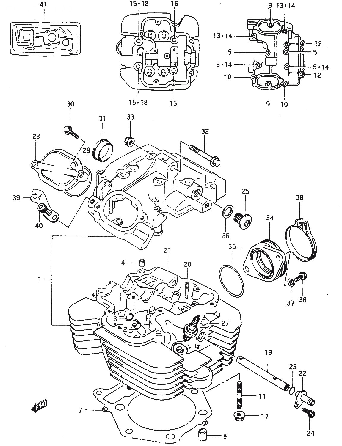 Cylinder head till Suzuki DR650 | Original Reservdelar till din motorcykel